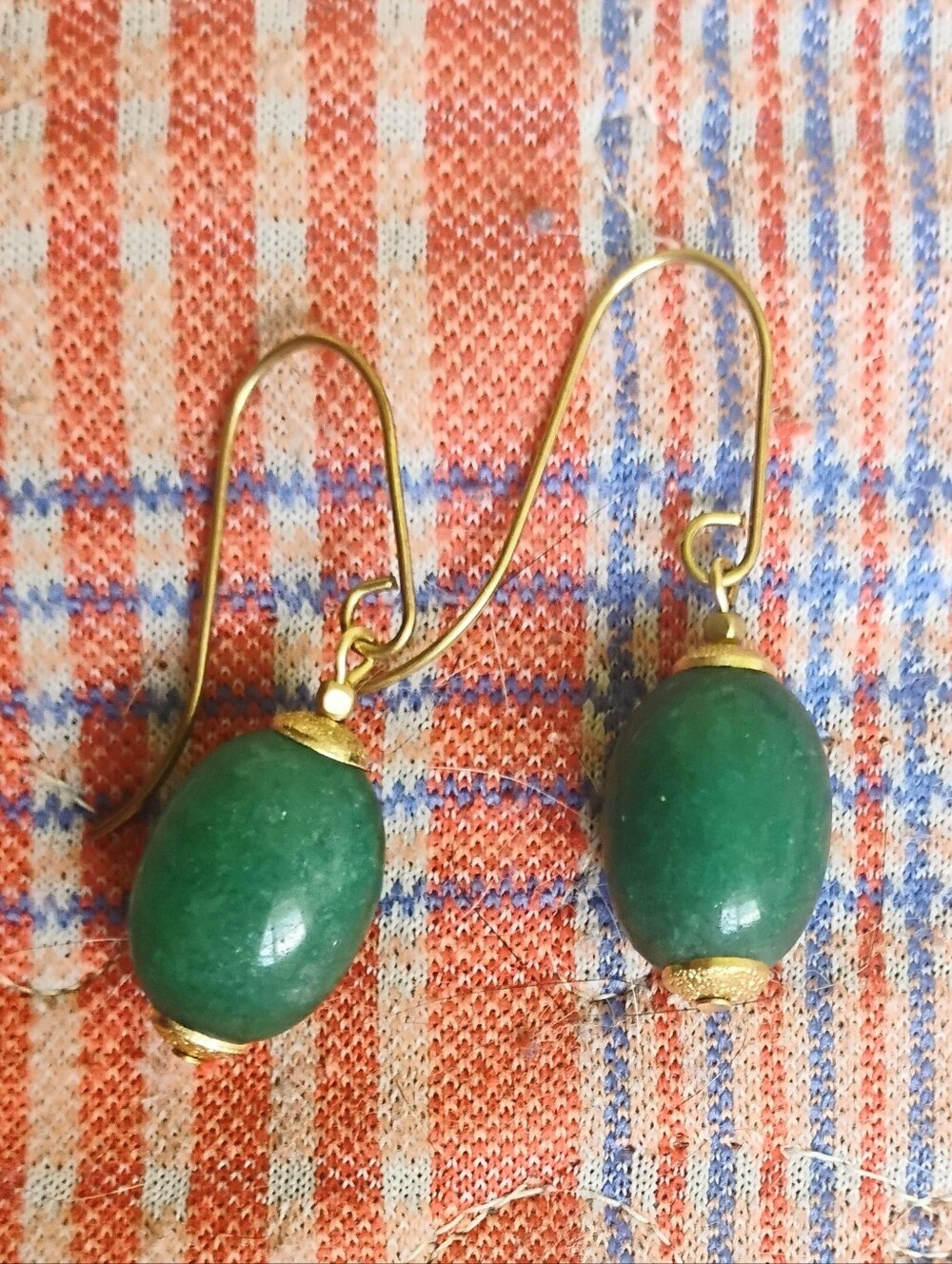 Handmade 'Egg Drop' Emerald Earrings